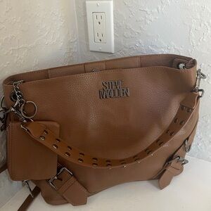 Steve Madden Tan Leather Shoulder Bag